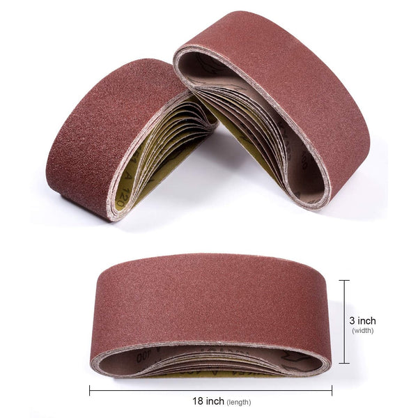 20PCS 3x18 Sanding Belt Sanding Belts 3 Each of 60 80 120 150 240 4 SATC