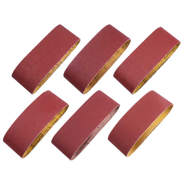 Sanding Belts 12 PCS Belt Sander Paper 4×24 Inch, Aluminum Oxide (2 Each of 60, 80, 120,150,240,400 Grits)