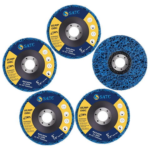 Strip Disc Blue 5” x 7/8” Stripping Wheel Premium Silicone Carbide Strip Disc for Angle Grinder-5 PCS