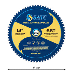 S SATC 14-in Circular Saw Blade 66 Tooth Fine Finishing Metal Cutting Blade with 1-in Arbor