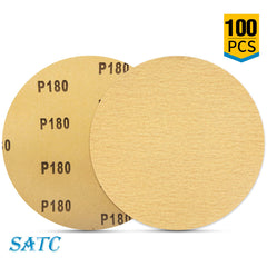 SATC 100 PCS PSA Sanding Discs 6 Inch 180 Grit Aluminum Oxide