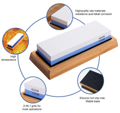 SATC Whetstone Sharpening Stone Kit 400/1000 Grit 2 Side Blade